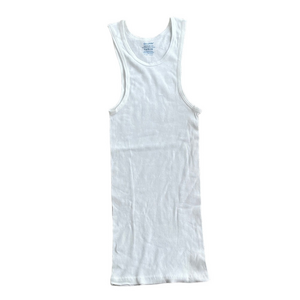 Gildan Classic White Ribbed Tank Top nwot pack of five